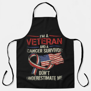 Veteran Cancer Survivor Don't Underestimate Me Apron