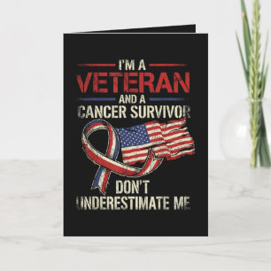 Veteran Cancer Survivor Don't Underestimate Me Holiday Card