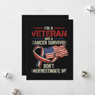 Veteran Cancer Survivor Don't Underestimate Me Holiday Card
