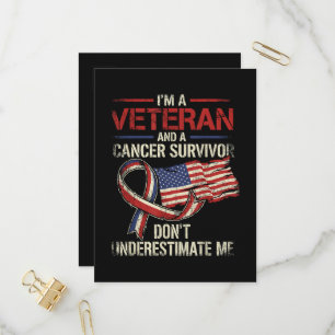 Veteran Cancer Survivor Don't Underestimate Me Invitation Postcard