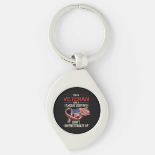 Veteran Cancer Survivor Don't Underestimate Me Key Ring