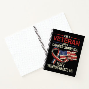 Veteran Cancer Survivor Don't Underestimate Me Notebook