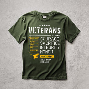 Veteran Courage Sacrifice Integrity Honour T-Shirt
