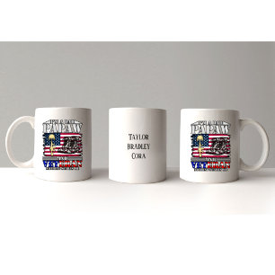 Veteran Dad Papaw Nothing Scares Me Customisable Mug