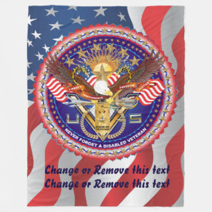 Veteran DAV Disabled American Veteran  View about Fleece Blanket