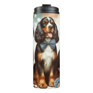 veteran day american spaniels dog thermal tumbler