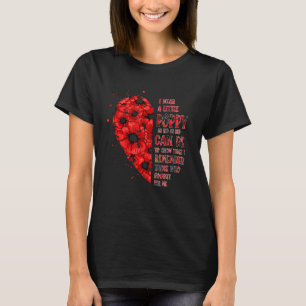 Veteran Day Lest We Forget Red Poppy Flower Usa Me T-Shirt