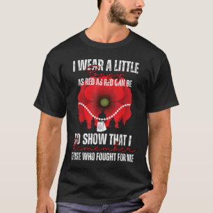 Veteran Day Red Poppy Flower Usa Memorial Day T-Shirt