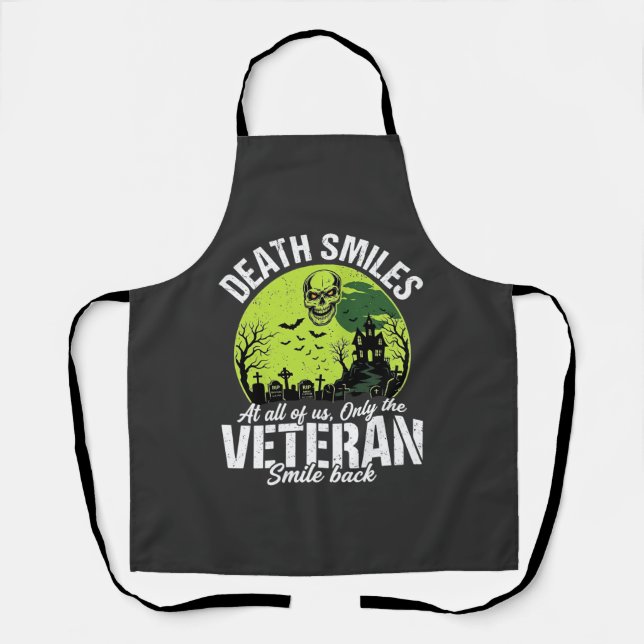 Veteran Death Smiles Halloween Design_1 Apron (Front)