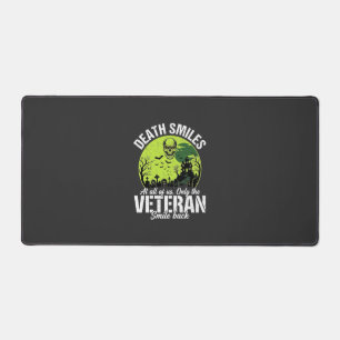 Veteran Death Smiles Halloween Design_1 Desk Mat
