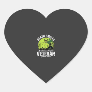 Veteran Death Smiles Halloween Design_1 Heart Sticker