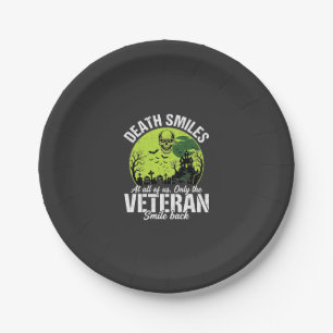 Veteran Death Smiles Halloween Design_1 Paper Plate