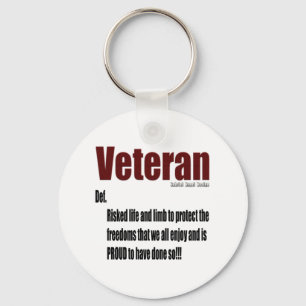 Veteran Definition Key Ring