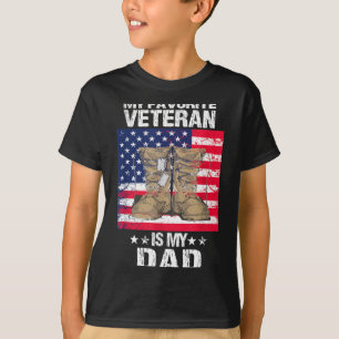 Veteran Father Favourite Veteran is Daddy Proud T-Shirt