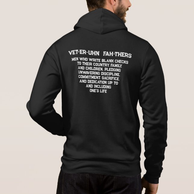 Veteran Father Hoodie - BLACK (Back)