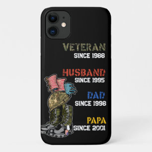 Veteran Father Husband Dad Grandpa Family Gift iPhone 11 Case