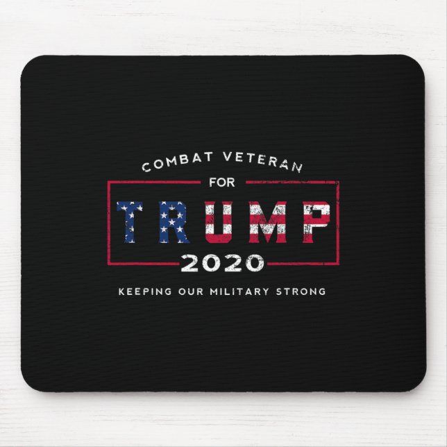 Veteran For Trump 2020&# - Keep Our Military Stro Mouse Mat (Front)