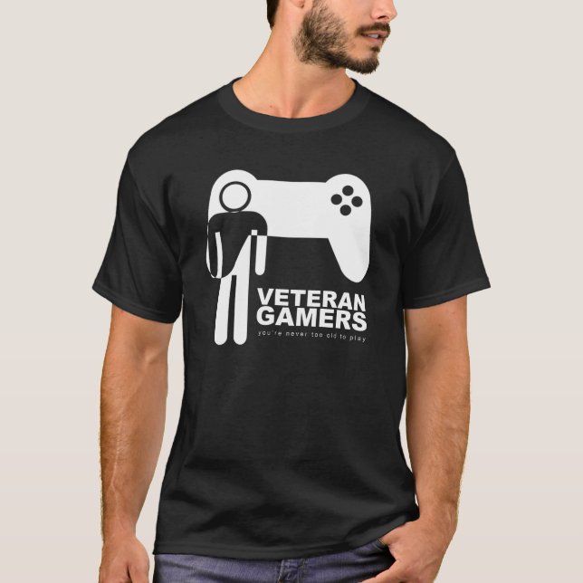 Veteran Gamers Black T-Shirt (Front)