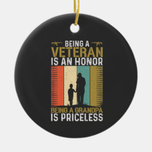 Veteran Grandpa Ceramic Tree Decoration