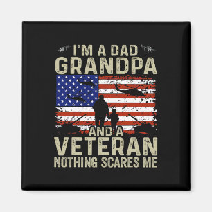 Veteran Grandpa Shirt For Men Grandpa Veteran Fath Magnet