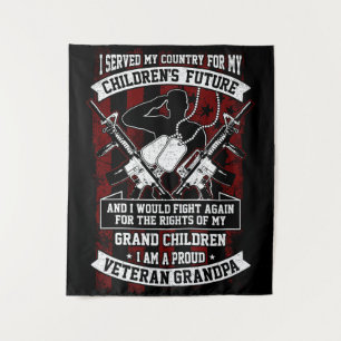 Veteran Grandpa Tapestry