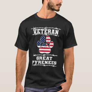 Veteran Great Pyrenees Retired Dog Retirement Pet T-Shirt