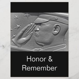 Veteran Hero Honour Salute Flyer Template