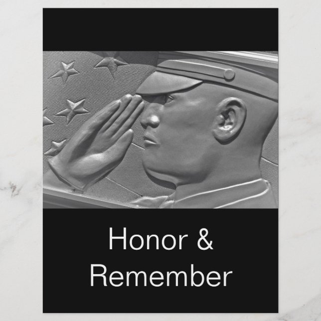 Veteran Hero Honour Salute Flyer Template (Front)