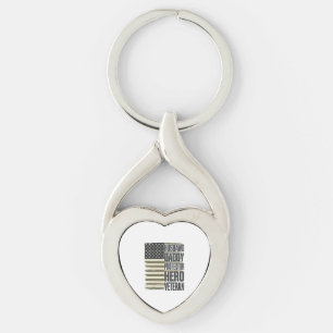 Veteran Husband Daddy Protector Hero Flag Shirt De Key Ring
