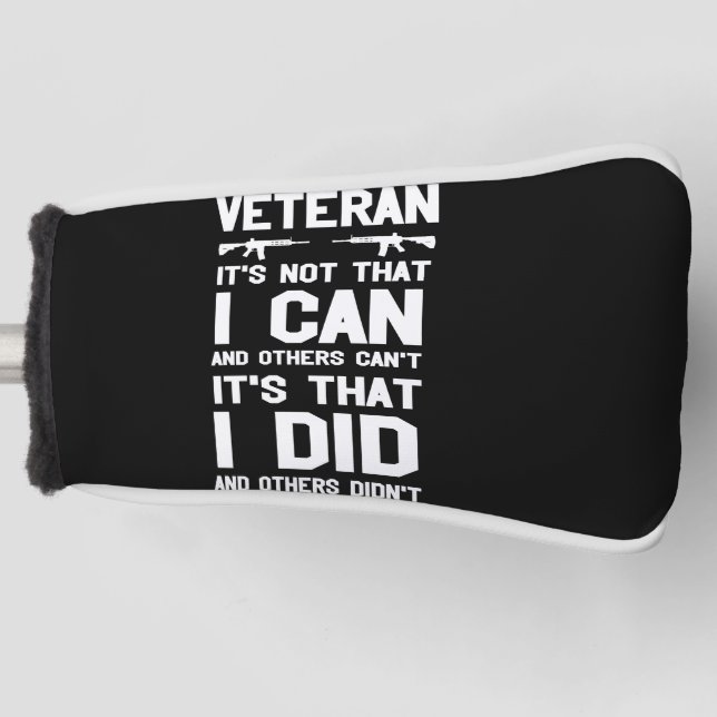veteran it's not that i can and others can't it's golf head cover (Front)