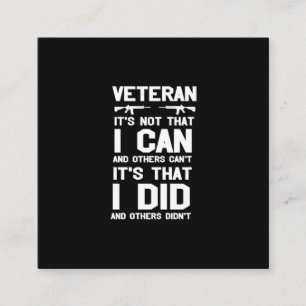 veteran it's not that i can and others can't it's square business card