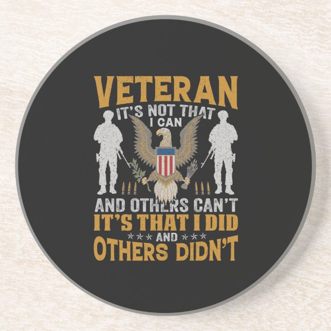 Veteran- It's That I Did and Others Didn't Coaster (Front)