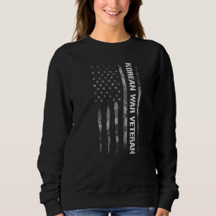 Veteran Korean War Veteran American Flag Sweatshirt