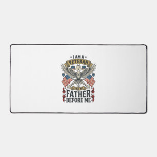 Veteran Like My Father Before Me Eagle Desk Mat