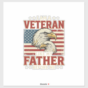 Veteran Like My Father Before Me Eagle T-Shirt_1