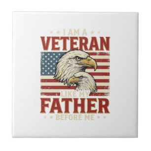 Veteran Like My Father Before Me Eagle T-Shirt_1 Tile