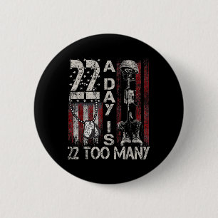 Veteran Lives Suicide Awareness Ptsd Veteran 22 Da 6 Cm Round Badge