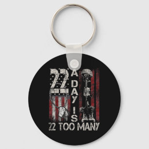 Veteran Lives Suicide Awareness Ptsd Veteran 22 Da Key Ring