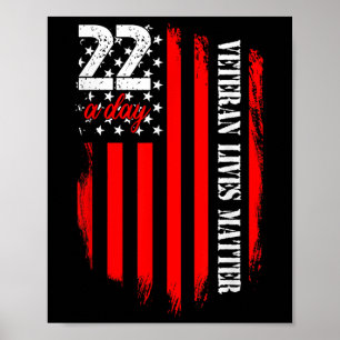 Veteran Lives Suicide Awareness Ptsd Veteran 22 Da Poster