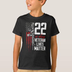 Veteran Lives Suicide Awareness Ptsd Veteran 22 Da T-Shirt