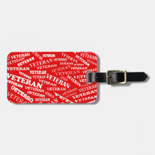 Veteran Luggage Tag in Red