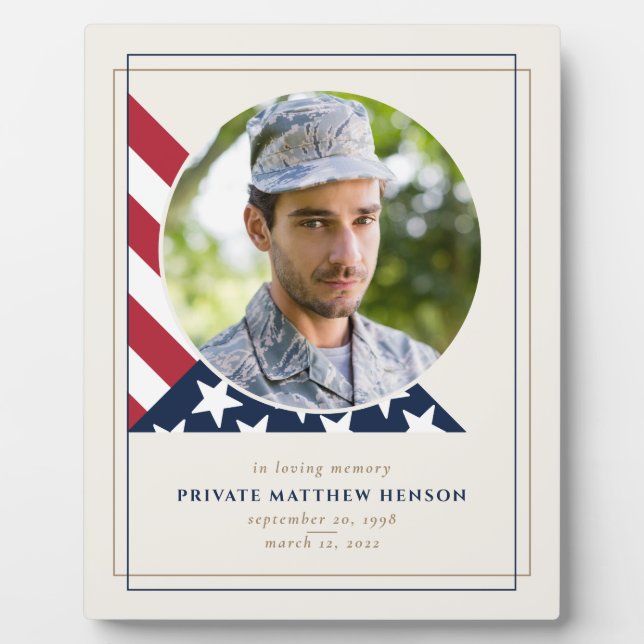 Veteran Memorial Photo Plaque (Front)