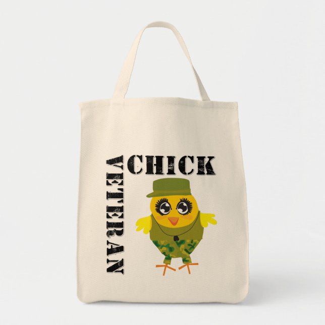Veteran Military Chick Tote Bag (Front)