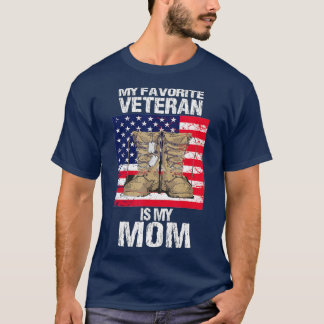 Veteran Mum Proud Son Kids Veterans Day US Veteran T-Shirt