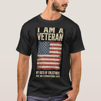Veteran — My Oath Has No Expiration Date Skull T-Shirt