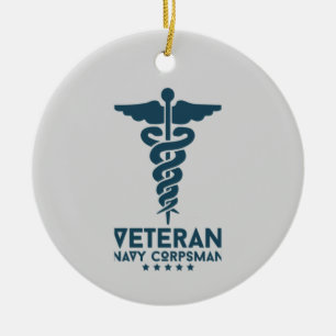 Veteran Navy Corpsman   Honouring Military Medical Ceramic Tree Decoration