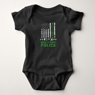 Veteran Of The Military Police -US Flag Baby Bodysuit