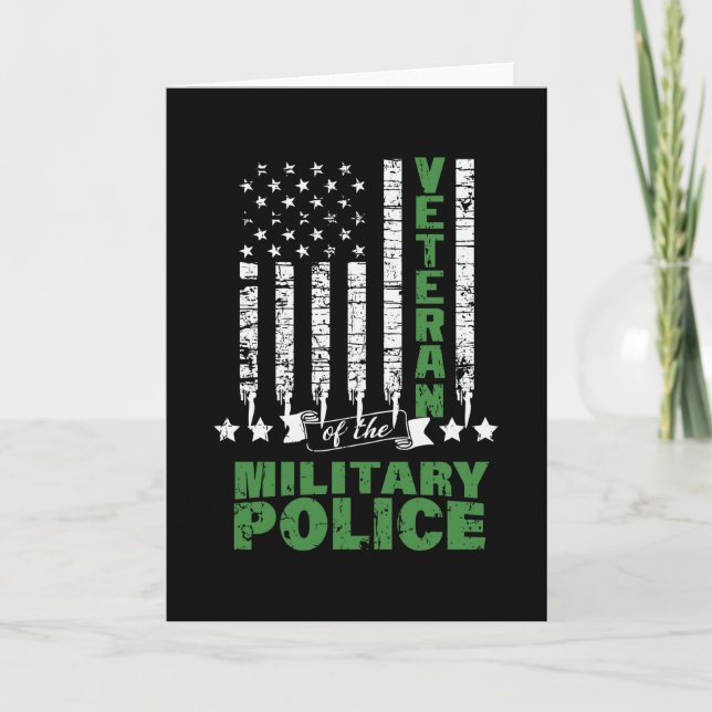 Veteran Of The Military Police -US Flag Card (Front)