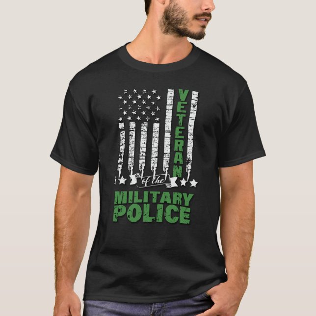 Veteran Of The Military Police -US Flag T-Shirt (Front)