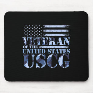 Veteran Of The United States Uscg Camo America Fla Mouse Mat